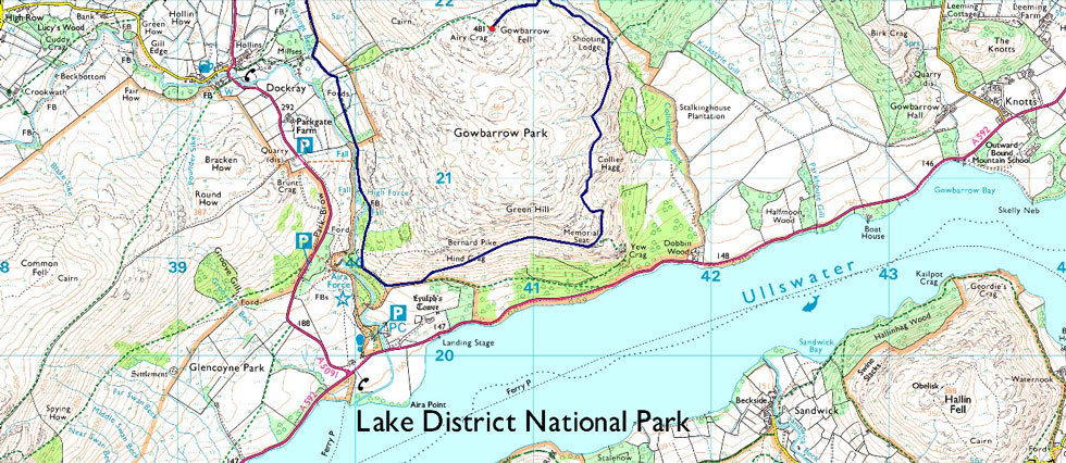 Rod Meldrum Map Little Mell Fell & Gowbarrow Fell from The Hause
